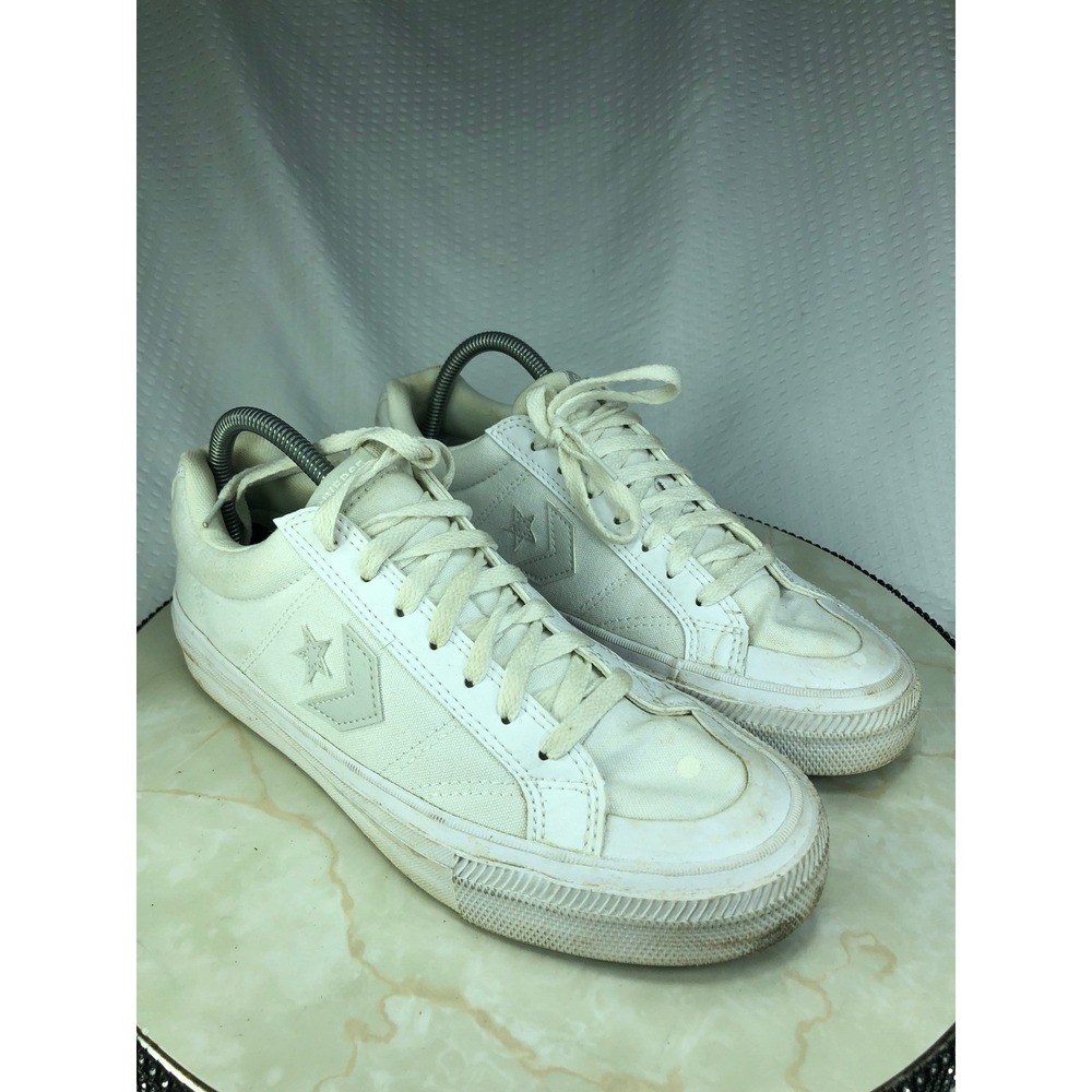 Converse Sport Casual Ox Premium Shoes Women 9.5 White Canvas Streetwear Sneaker